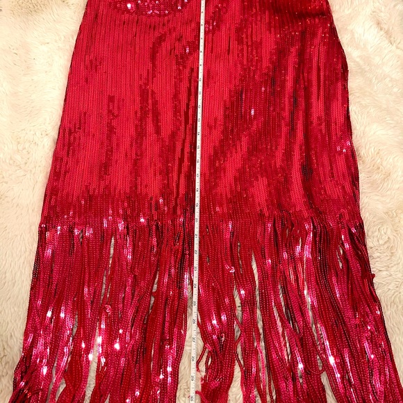 Rachel Zoe hot pink/raspberry “Bra” top and fring skirt. - Picture 10 of 10